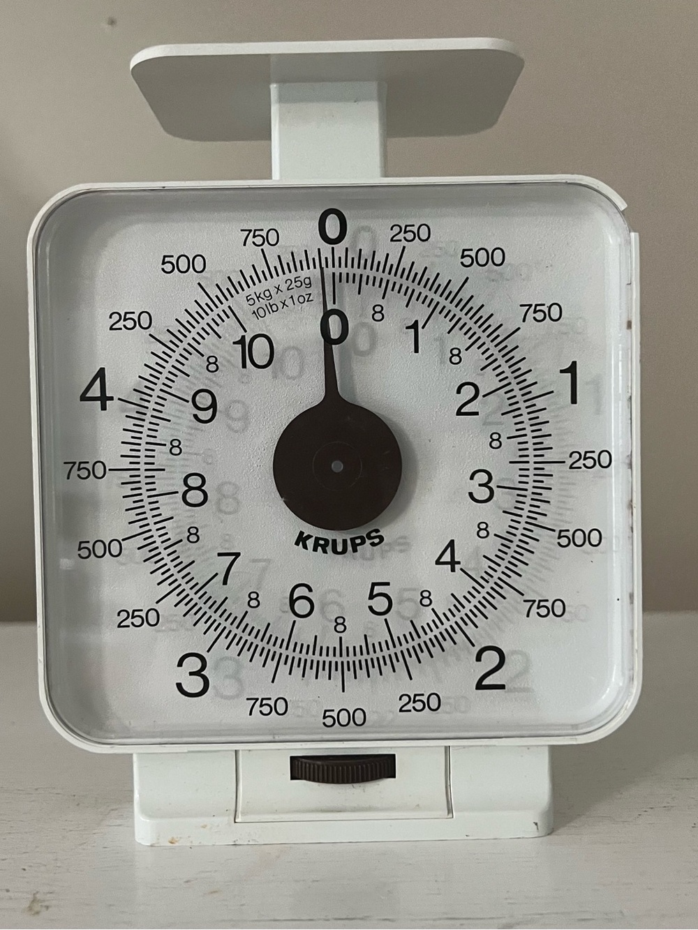 KRUPS Vintage Retro Mid Century White Mechanical Kitchen Scale